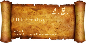 Lihi Ernella névjegykártya